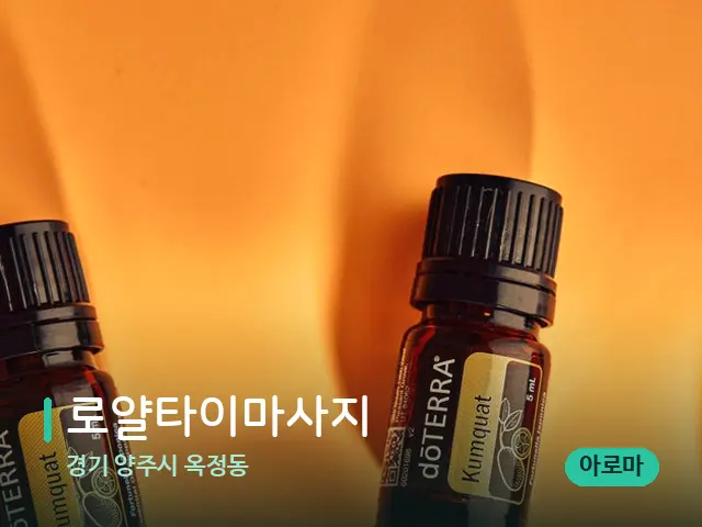 경기 양주시 옥정동 로얄타이마사지 — 아로마 오일을 쓰는 관리 장면