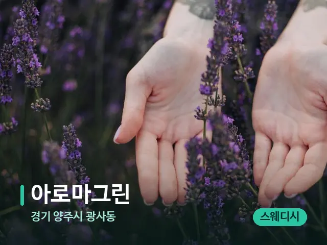 경기 양주시 광사동 아로마그린 — 아로마 오일을 쓰는 관리 장면